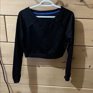 Diesel Black Long Sleeve Crop Top